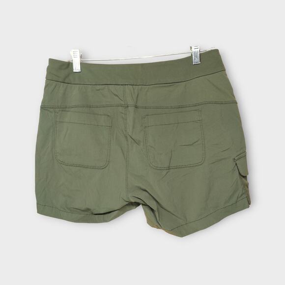 Women Athleta Shorts Green Trekkie Bermuda Hiking Olive Hiking Trail Casual Sz 8 - Picture 3 of 3